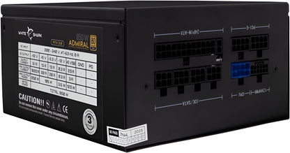 White Shark Admiral | 850 Watt Gold ATX 3.0 PSU | PCIe 5.0 | Power Supply | Voeding - Matmuis - Matmuis