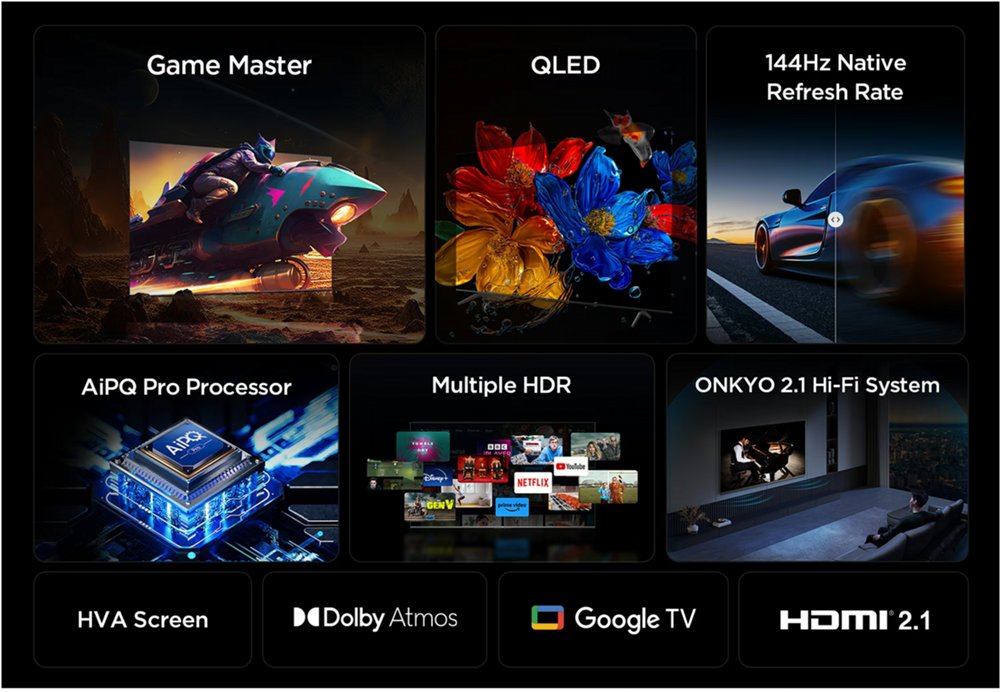 TCL 98P89K | 98" 4K Ultra HD QLED DLED Smart TV | Dolby Vision | HDR10+ | 144Hz (2025)