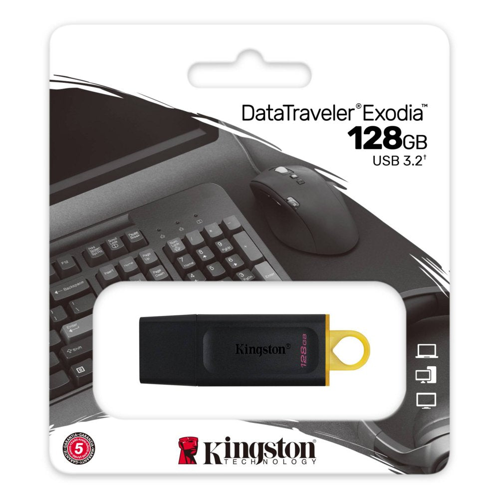 Kingston DataTraveler Exodia | 128GB USB-A 3.2 Flash Drive | Zwart - Matmuis - Matmuis