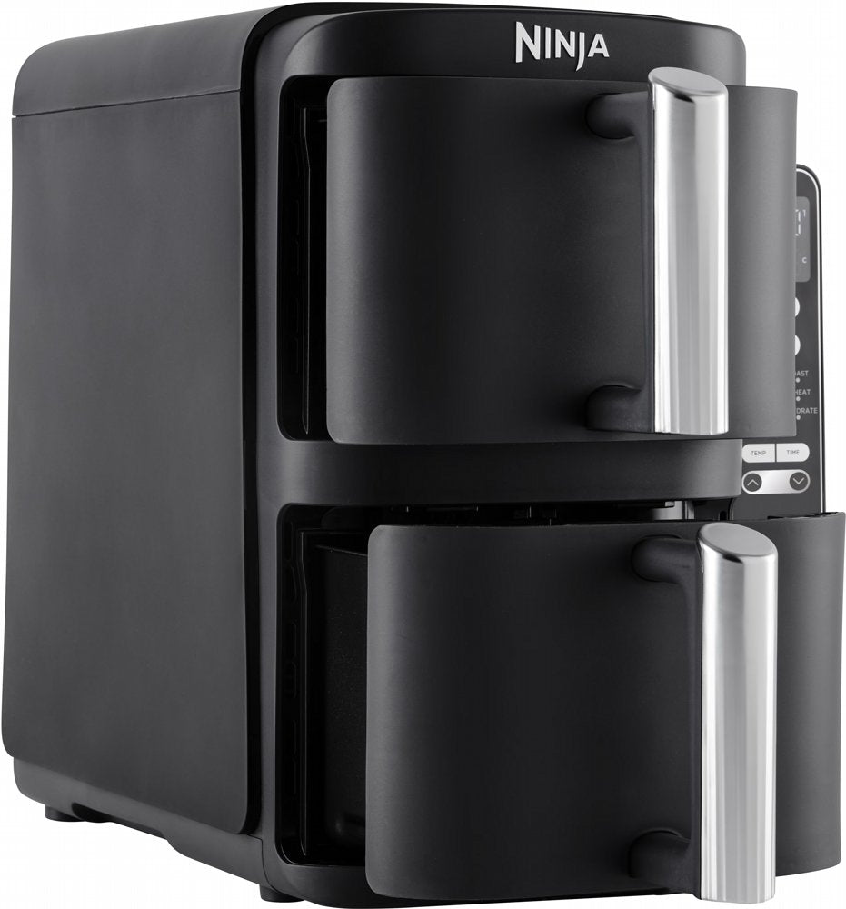 Ninja SL300EU Airfryer | Dubbele Mand | 7,6 Liter | Vrijstaand | 1750 Watt | Zwart