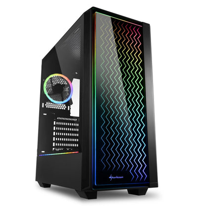 Sharkoon RGB LIT 200 | Midi Tower Behuizing | Zwart - Matmuis