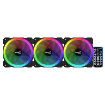 Aerocool Orbit RC ARGB 3 Pack | 120mm Case Fans met Remote Control - Matmuis