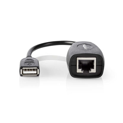 Nedis USB-A Ethernet | 0,2 m | Zwart - Matmuis - Matmuis