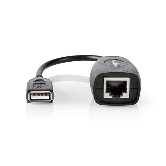 Nedis USB-A Ethernet | 0,2 m | Zwart - Matmuis - Matmuis