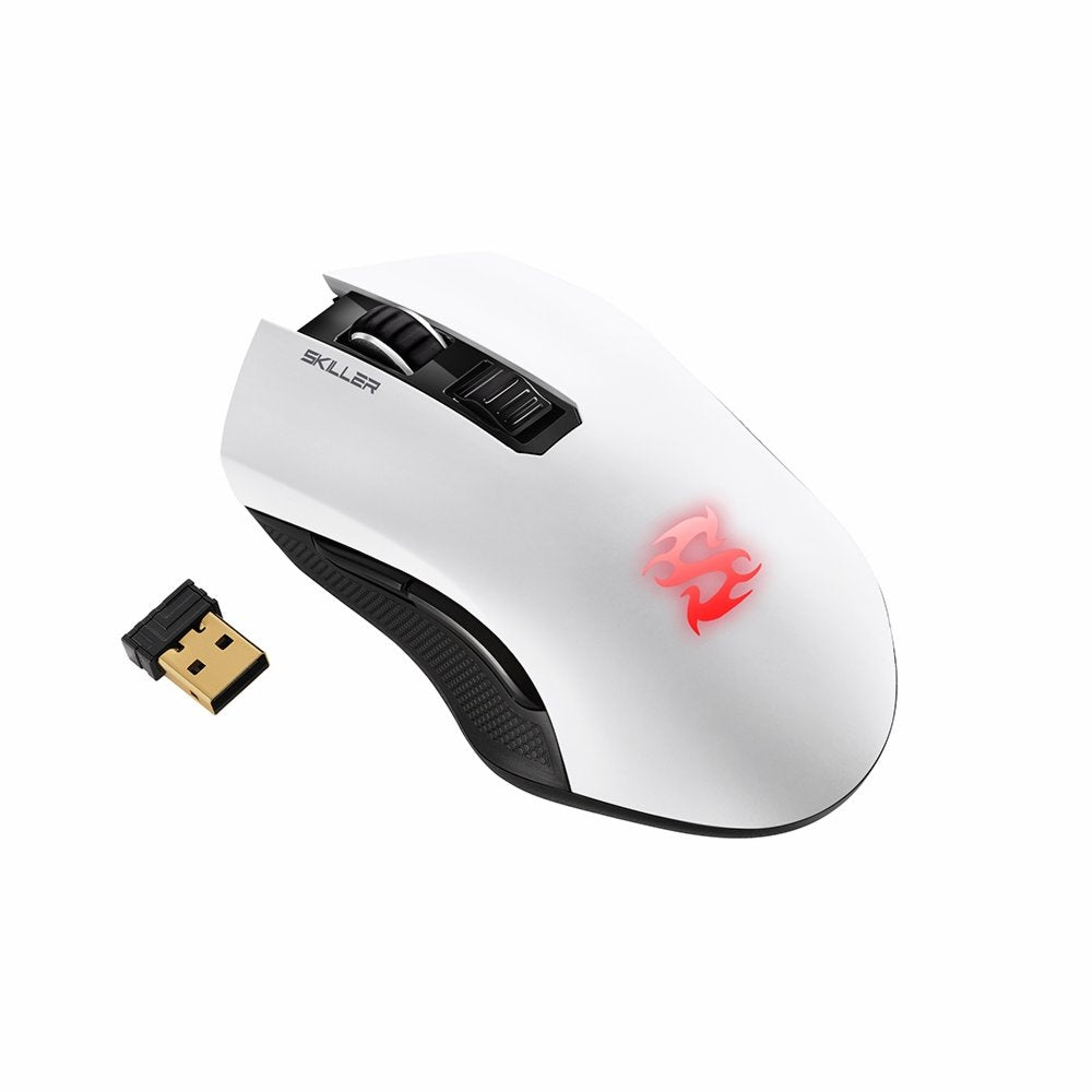 Sharkoon Skiller SGM3 | Draadloze Gaming Muis | Rechtshandig | RF + USB-A | 6000 DPI | Zwart - Matmuis - Matmuis
