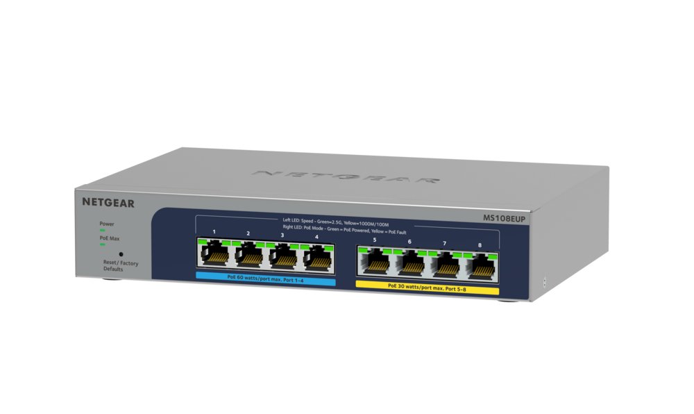 NETGEAR Ultra60 PoE++ Plus Switch | 8 Poorten | Multi-Gigabit (2.5G) Ethernet - Matmuis