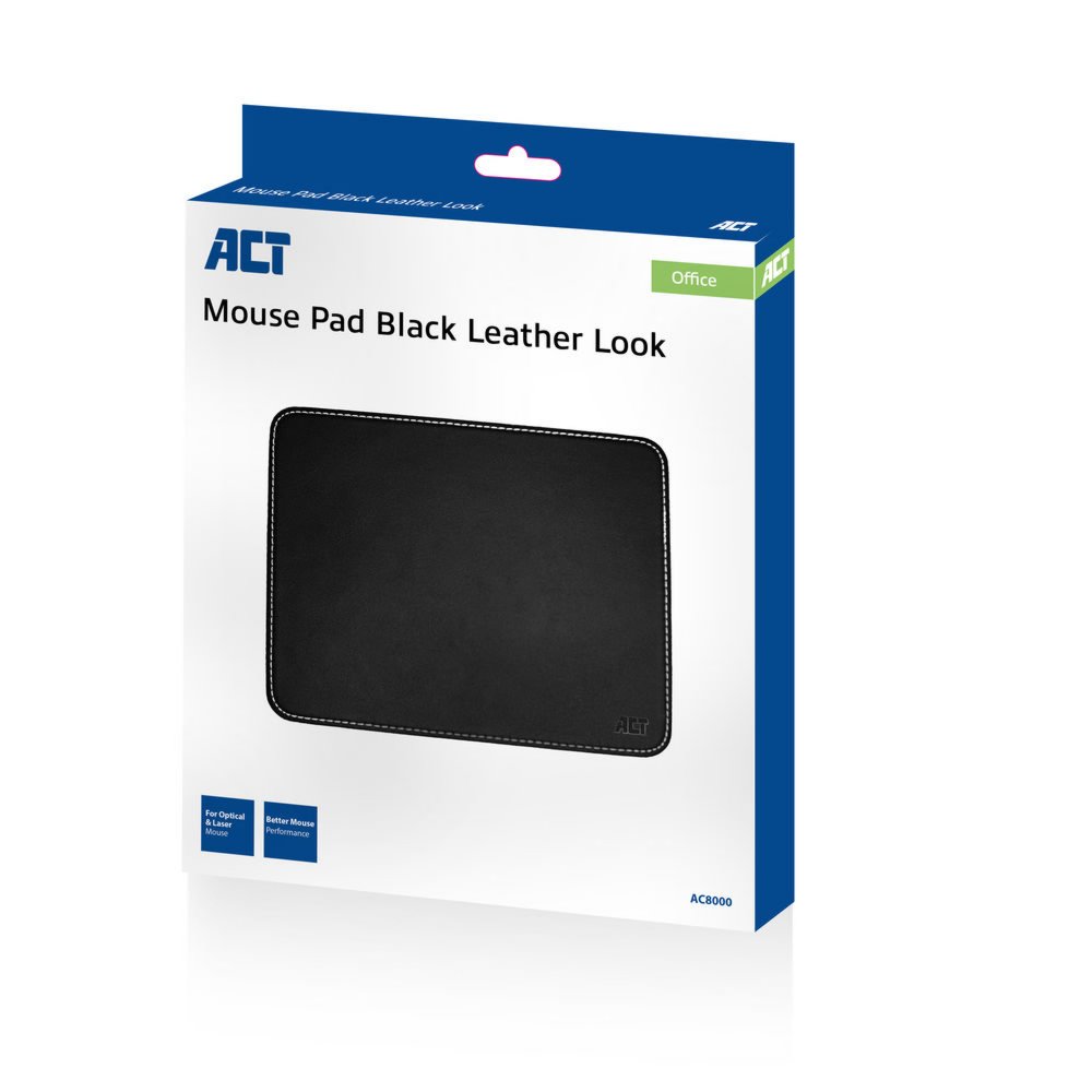 ACT AC8000 | Muismat | Zwart Leather Look - Matmuis