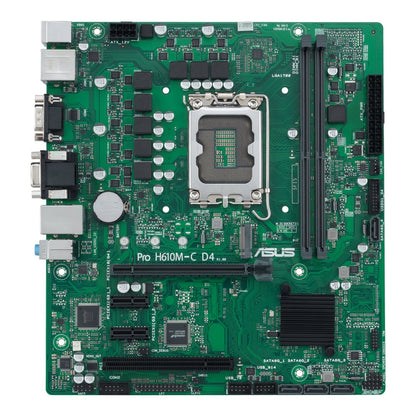 ASUS PRO H610M-C D4-CSM | Socket LGA 1700 | Intel H610 | 2xDDR4 | Micro-ATX | Moederbord - Matmuis - Matmuis