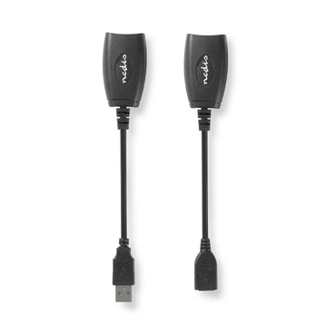 Nedis USB-A Ethernet | 0,2 m | Zwart - Matmuis - Matmuis