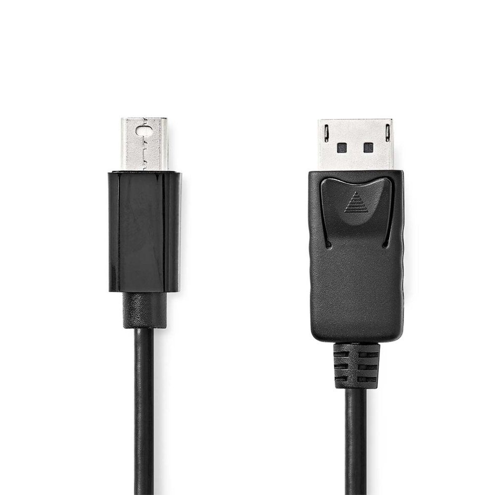 Nedis CCGL37400BK20 | Mini DisplayPort-naar-DisplayPort kabel | 2 m | Mini DisplayPort Male naar DisplayPort Male | Tot 4K@60Hz | Zwart - Matmuis - Matmuis