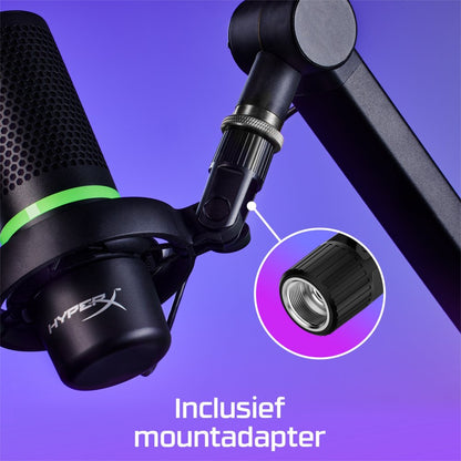 HyperX DuoCast | USB-microfoon | RGB-verlichting | Voor pc en console | Zwart - Matmuis - Matmuis
