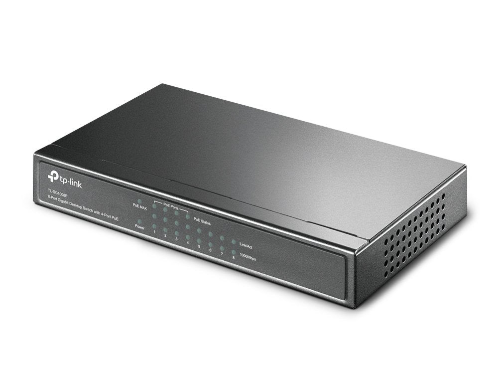 TP-Link TL-SG1008P | 8-Poorts Gigabit Desktop Switch | 4x PoE+ | Unmanaged - Matmuis