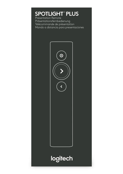 Logitech Spotlight Presenter | Draadloos | Bluetooth & USB 2.4 GHz | Bereik tot 30 meter | Grijs - Matmuis - Matmuis