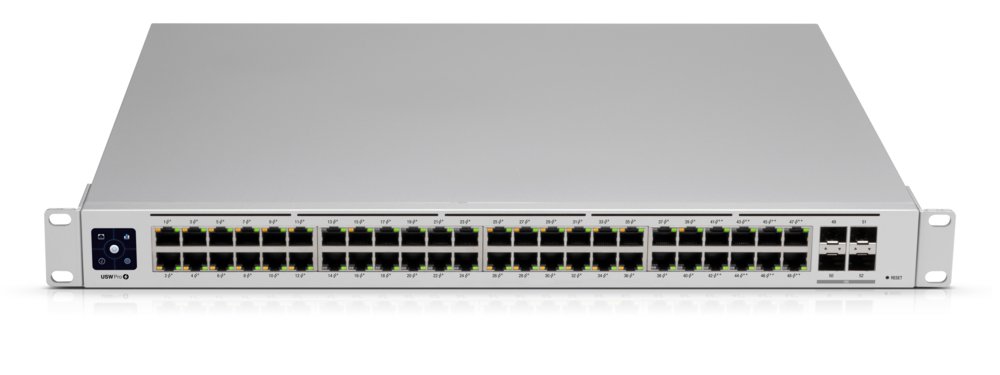Ubiquiti UniFi USW-Pro-48-PoE Gen2 | Managed L2/L3 Switch | 48 Poorten | Gigabit Ethernet (10/100/1000 Mbps) | PoE++ | 1U Rackmount | Zilver - Matmuis