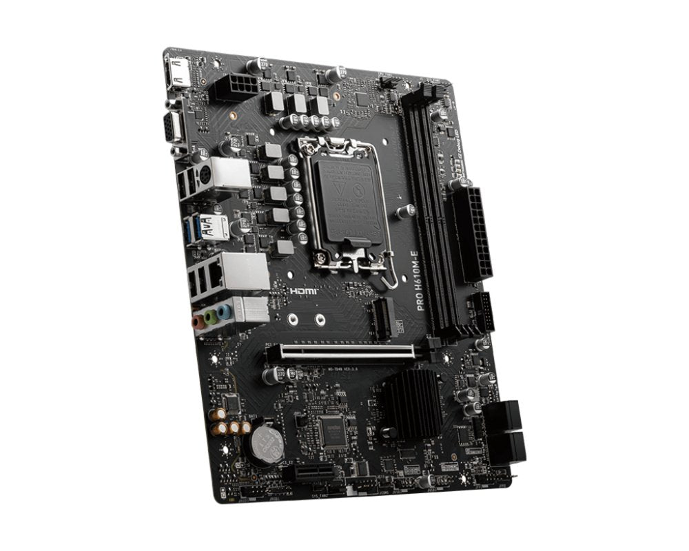 MSI PRO H610M-E | Socket LGA 1700 | Intel H610 | 2xDDR5 | Micro-ATX | Moederbord - Matmuis - Matmuis