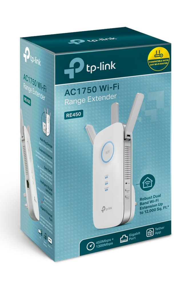 TP-Link RE450 | AC1750 Dual-Band Wifi Repeater | Gigabit Ethernet | Wit - Matmuis
