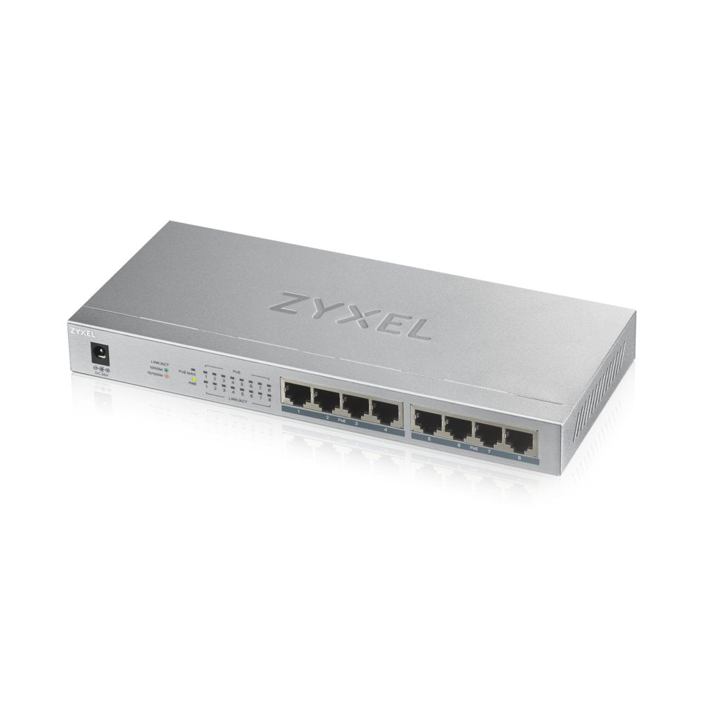 Zyxel GS1008HP | Unmanaged Switch | 8 Poorten | Gigabit Ethernet | PoE - Matmuis