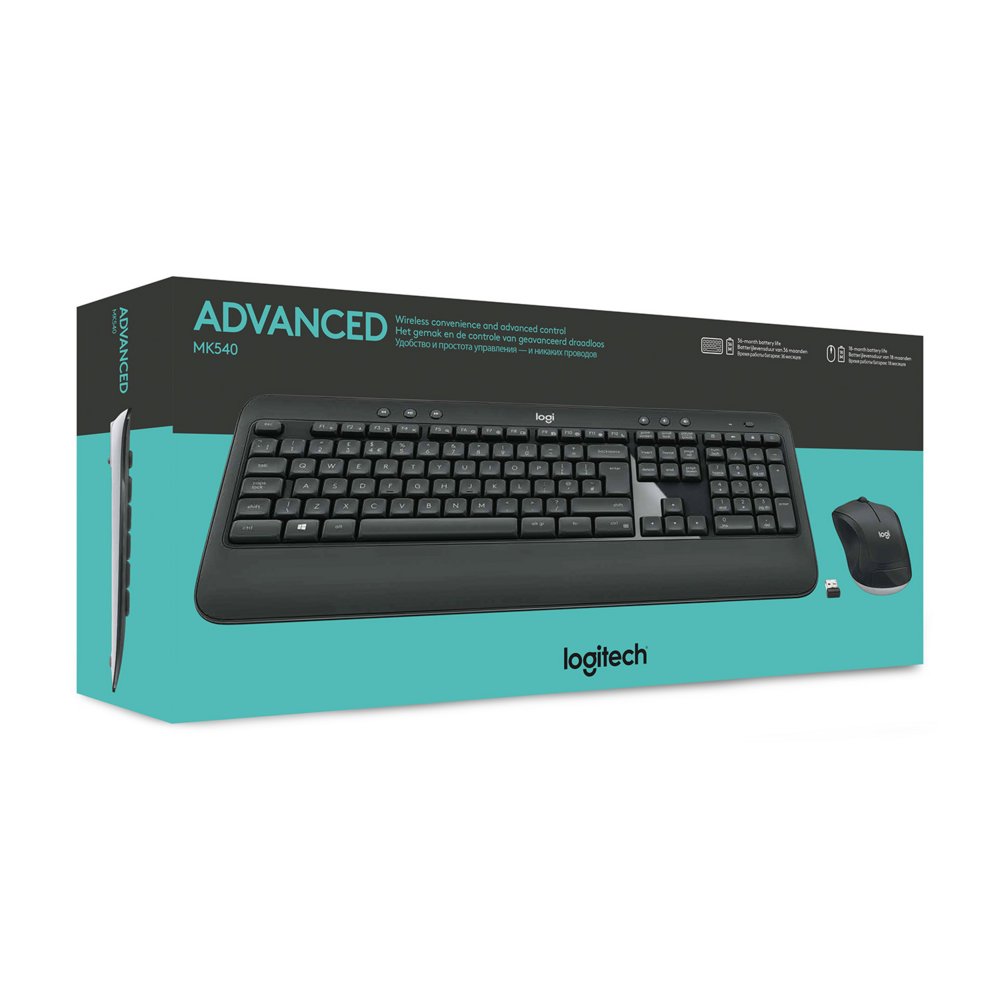 Logitech MK540 Advanced | Draadloze Muis- en Toetsenbordcombo | AZERTY | België - Matmuis - Matmuis