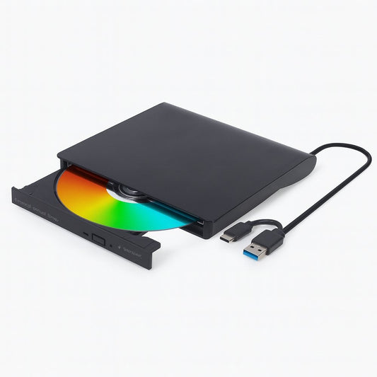 Gembird DVD-USB-031 | Externe DVD-Brander | 8x DVD | 24x CD | USB-C & USB 3.1 | Slimline | Zwart - Matmuis - Matmuis