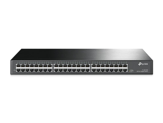 TP-Link TL-SG1048 | Unmanaged Switch | 48 Poorten | Gigabit Ethernet (10/100/1000 Mbps) | 96 Gbps Switchingcapaciteit | 1U Rackmount | Zwart - Matmuis