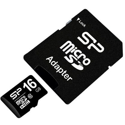 Silicon Power Elite | MicroSDHC | 16GB | Class 10 | UHS-I U1 | Inclusief SD-adapter | Zwart - Matmuis