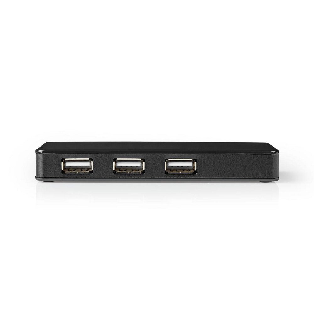 Nedis UHUBU2730BK | Interface Hub USB 2.0 | 7 poorten | Inclusief Adapter | Zwart - Matmuis