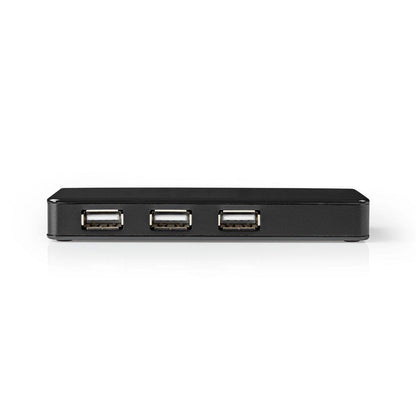 Nedis UHUBU2730BK | Interface Hub USB 2.0 | 7 poorten | Inclusief Adapter | Zwart - Matmuis