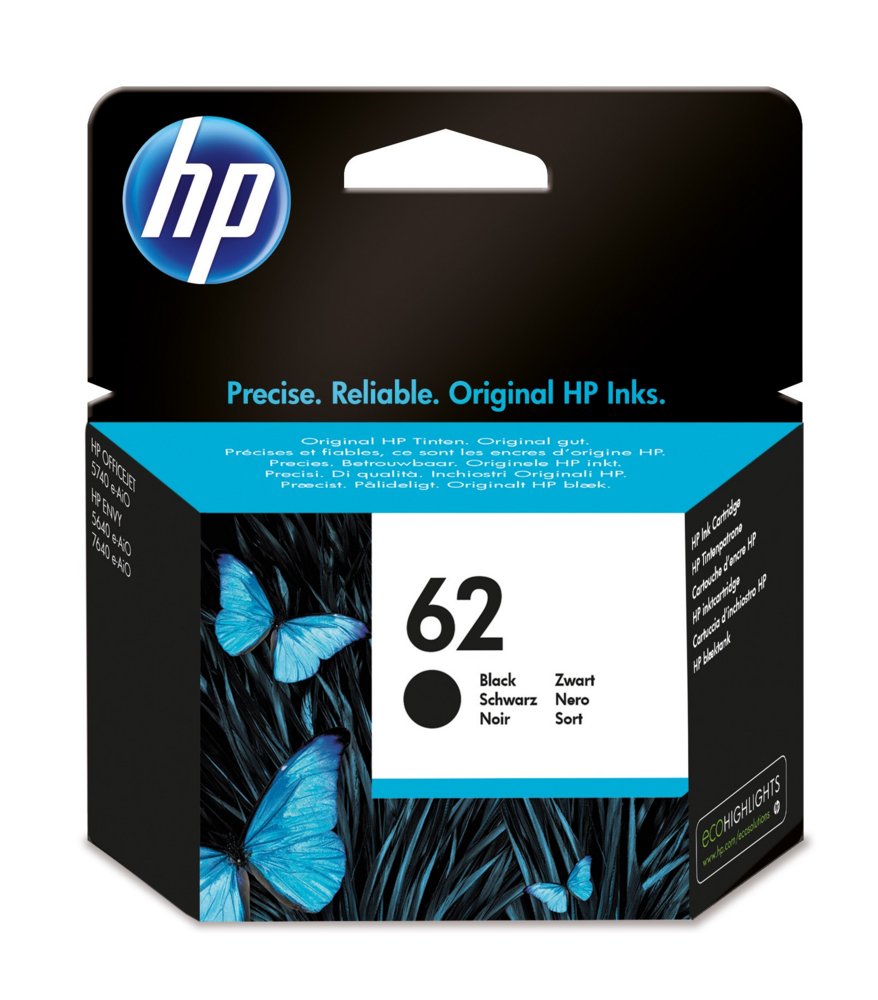HP 62 | Originele Zwarte Inktcartridge - Matmuis