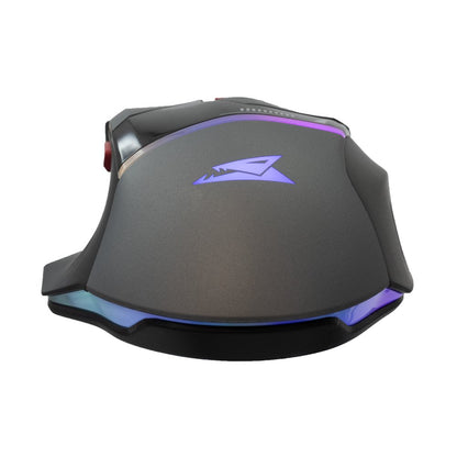 Baracuda MANTA RGB | Bekabelde Gaming Muis | Rechtshandig | USB-A | 12800 DPI | Grijs - Matmuis - Matmuis