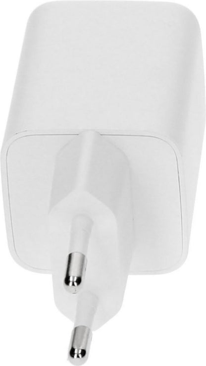 Mobiparts GaN Wall Charger | USB-C & USB-A 3.0 QC 45W | Wit