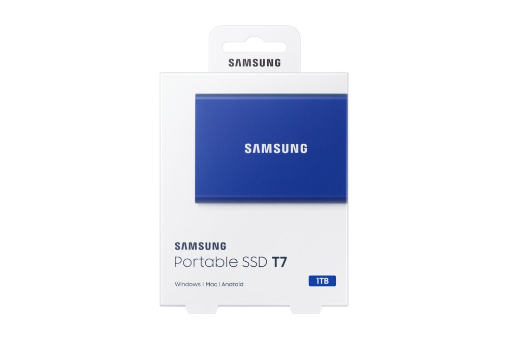 Samsung T7 | Externe SSD | 1TB | USB 3.2 Gen2 | 1.050MB/s Lezen | 1.000MB/s Schrijven | Blauw - Matmuis - Matmuis