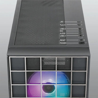 Azza Neo 500 | Midi Tower Case | Zwart