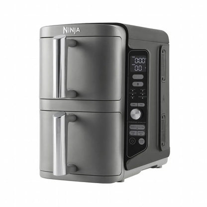 Ninja SL400EU Double Stack XL | Heteluchtfriteuse | Dubbel 9,5 l | 2470 W | Zwart, Grijs - Matmuis