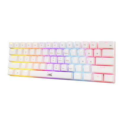 Baracuda DOLPHIN RGB 60% | Bedraad Gaming Toetsenbord | Red Switches | Anti-Ghosting | QWERTY | Wit - Matmuis - Matmuis