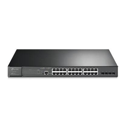 TP-Link TL-SG3428MP | JetStream Managed L2+ Switch | 28 Poorten | Gigabit Ethernet (10/100/1000 Mbps) | 24x PoE+ (384W) | 4x SFP | Omada SDN | Zwart - Matmuis