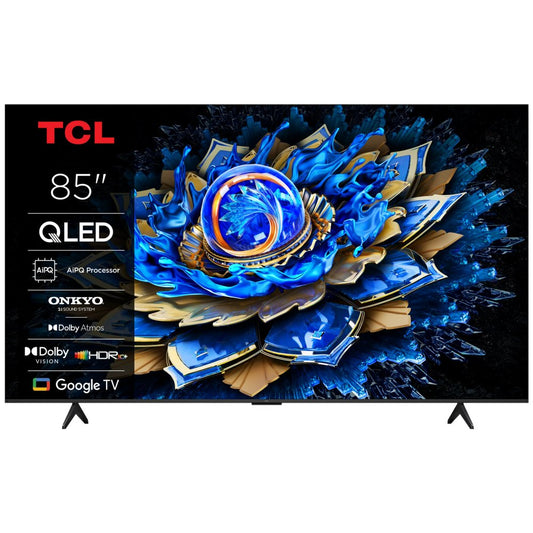 TCL 85T69C 85" | 4K QLED Smart TV | Google TV | Dolby Vision | Zwart