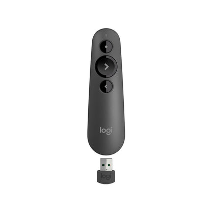 Logitech R500 | Draadloze Presenter | Bluetooth/RF | Grafiet | 20 m Bereik | Rood Laser - Matmuis - Matmuis