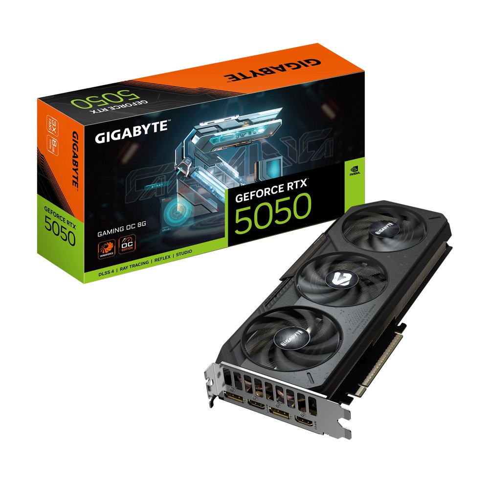 GIGABYTE GeForce RTX 5050 GAMING OC | 8GB GDDR6 | DLSS 4 | Videokaart | Nvidia GPU - Matmuis - Matmuis