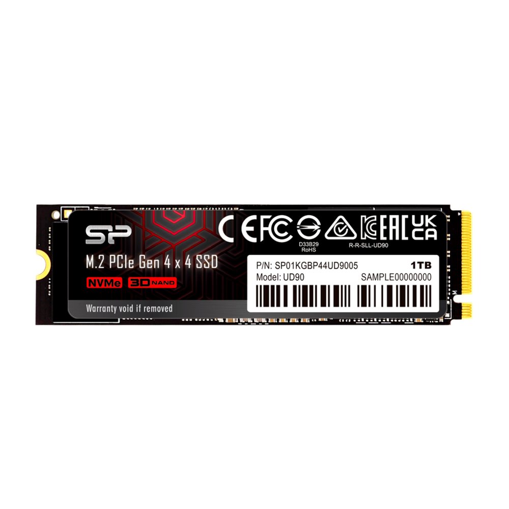 Silicon Power UD90 | 1TB NVMe SSD | M.2 Gen4 | 4.800MB/s Lezen | 4.200MB/s Schrijven - Matmuis