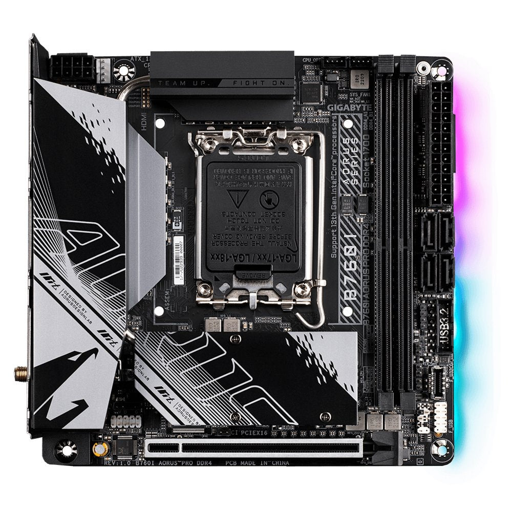 Gigabyte B760I AORUS PRO DDR4 | Socket LGA 1700 | Intel B760 | 4xDDR4 | Mini-ITX | Moederbord - Matmuis - Matmuis