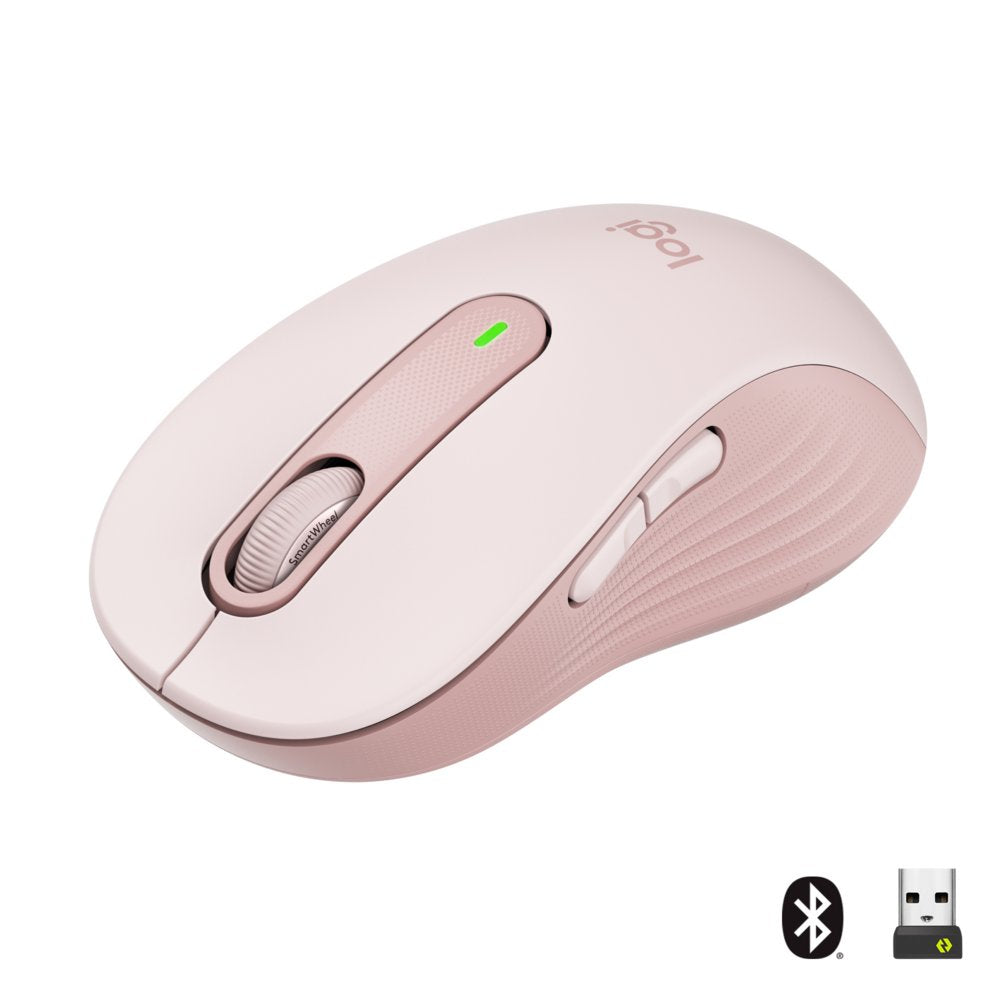 Logitech Signature M650 | Draadloze Muis | Rechtshandig | RF + Bluetooth | 2000 DPI | Roze - Matmuis - Matmuis