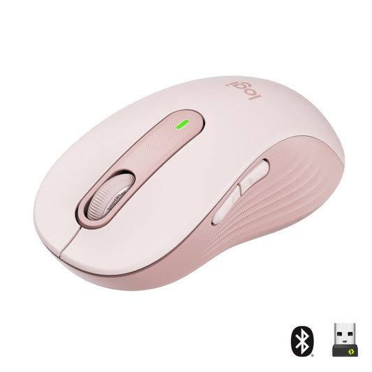 Logitech Signature M650 | Draadloze Muis | Rechtshandig | RF + Bluetooth | 2000 DPI | Roze - Matmuis - Matmuis