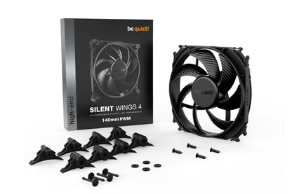 be quiet! Silent Wings 4 | 140mm PWM Behuizingsventilator | Zwart | Single Pack (1 stuk) - Matmuis - Matmuis