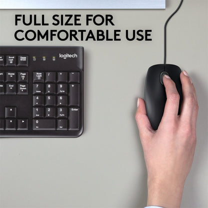 Logitech B110 Silent | Bekabelde Muis | Links- en Rechtshandig | USB-A | 1000 DPI | Zwart - Matmuis - Matmuis
