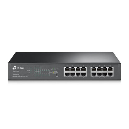 TP-Link TL-SG1016PE | Managed Smart Switch | 16 Poorten | Gigabit Ethernet (10/100/1000 Mbps) | PoE+ (150W) | VLAN/QoS | Webbeheer - Matmuis