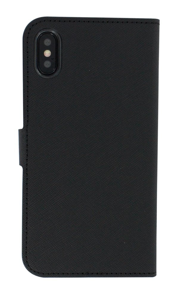 Mobiparts Saffiano Wallet Case | Apple iPhone X, iPhone XS | Black