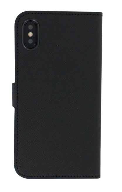 Mobiparts Saffiano Wallet Case | Apple iPhone X, iPhone XS | Black