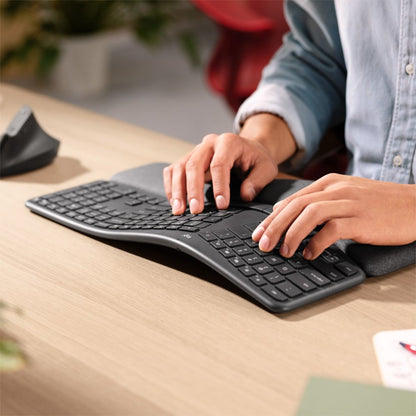 Logitech K860 Ergo | Draadloos Bluetooth Toetsenbord met Receiver | QWERTY - Matmuis - Matmuis