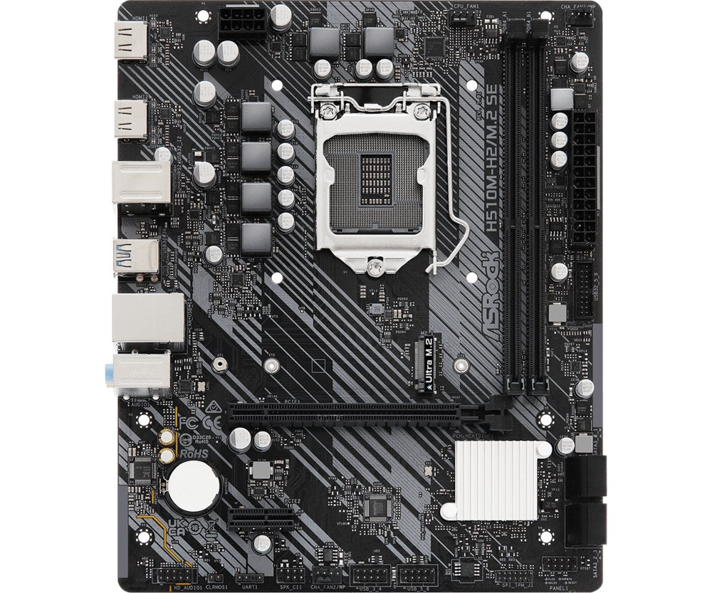 Asrock H510M-H2/M.2 SE | Socket LGA 1200 | Intel H470 | 2xDDR4 | Micro-ATX | Moederbord - Matmuis - Matmuis