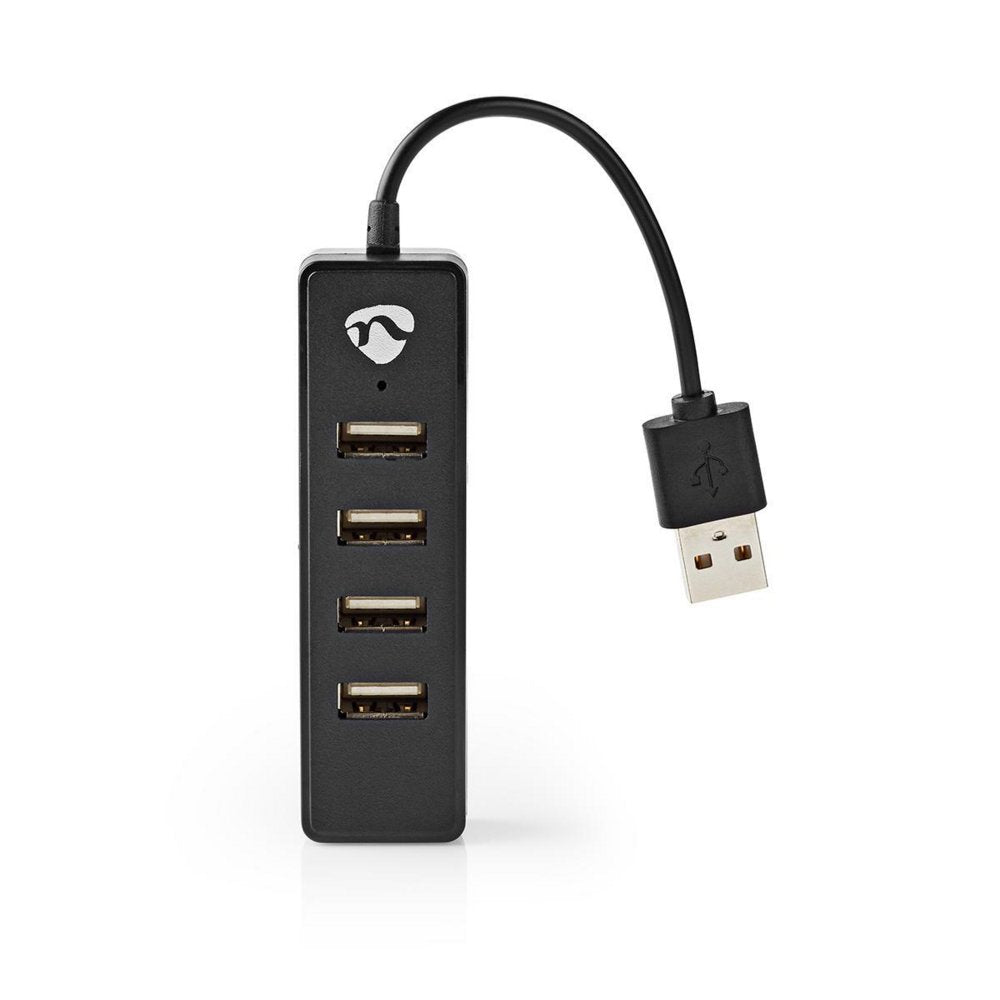Nedis UHUBU2420BK | Interface Hub USB 2.0 (480 Mbit/s) | 4 poorten | Zwart - Matmuis